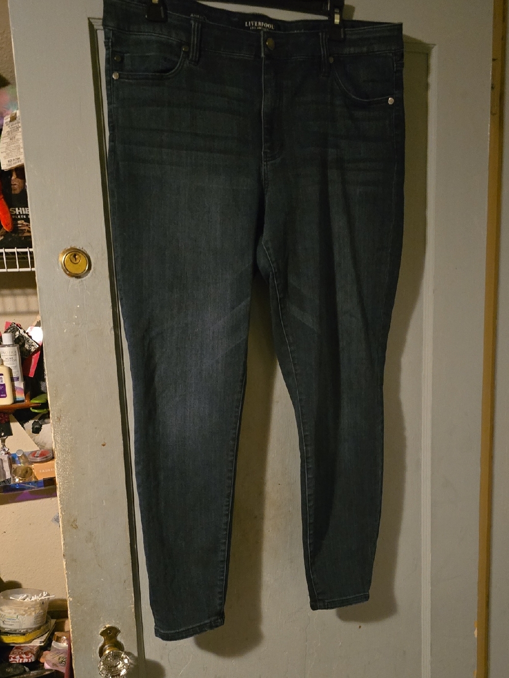 Liverpool Skinny Jeans - Dark Wash Blue